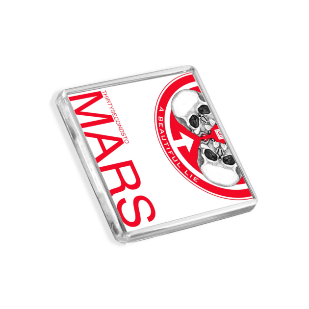 30 Seconds To Mars - A Beautiful Lie fridge magnet on a white background