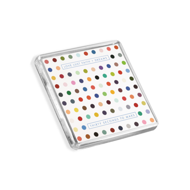 30 Seconds To Mars - Love Lust Faith Dreams fridge magnet on a white background