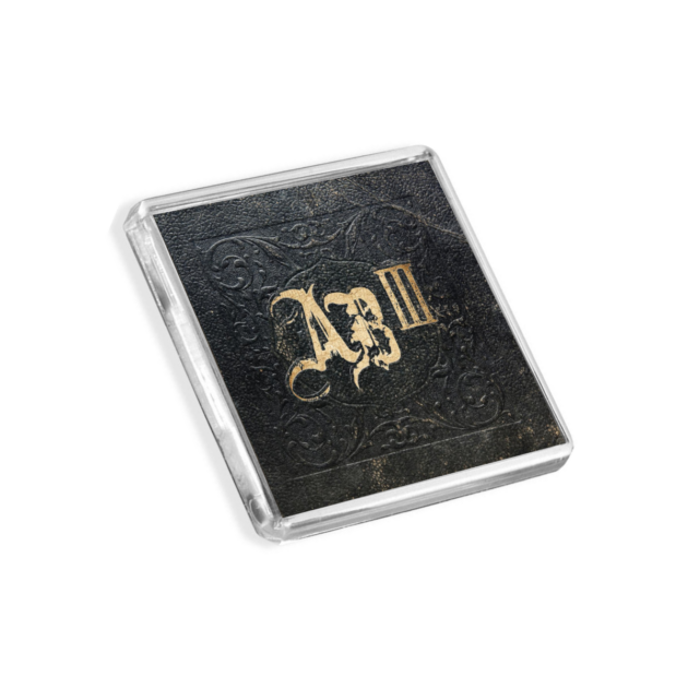 Image of Alter Bridge - ABIII album cover-inspired fridge magnet on a white background