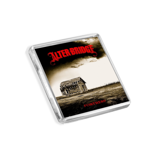 Image of Alter Bridge - Fortress album cover-inspired fridge magnet on a white background