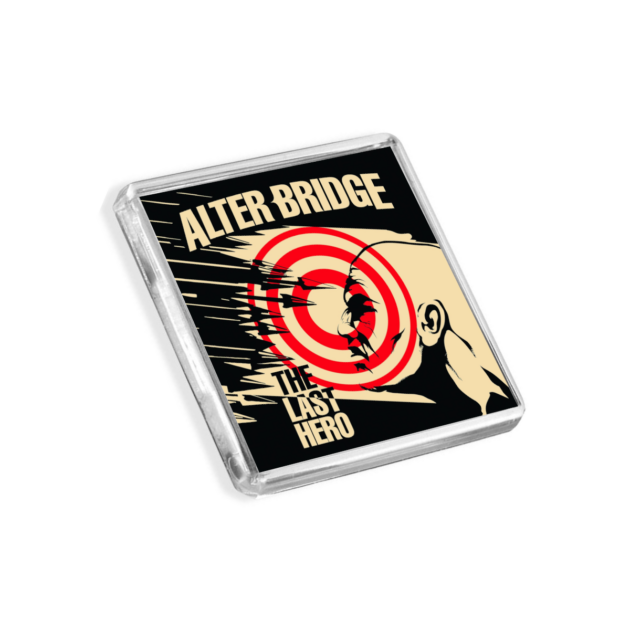 Image of Alter Bridge - Last Hero album cover-inspired fridge magnet on a white background