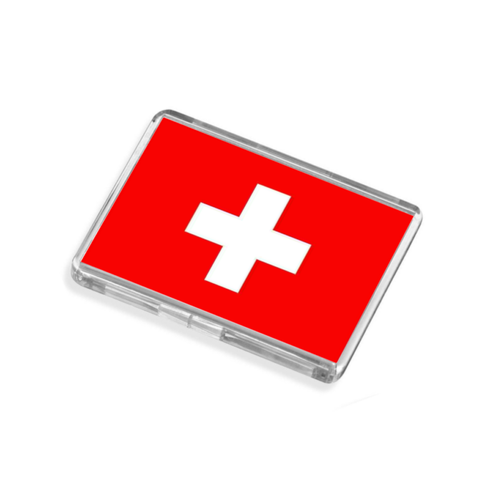 Switzerland Flag-Inspired Magnet