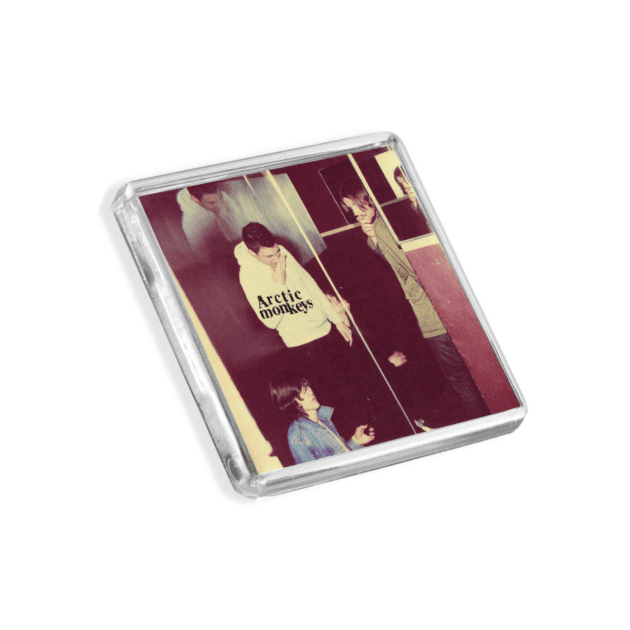Image of Arctic Moneys Humbug album cover-inspired fridge magnet on a white background