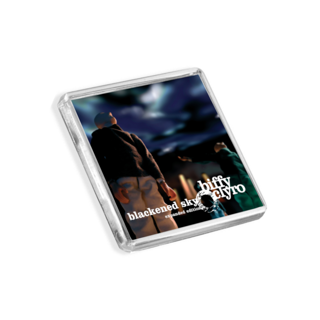Image of Biffy Clyro - Blackened Sky album cover-inspired fridge magnet on a white background