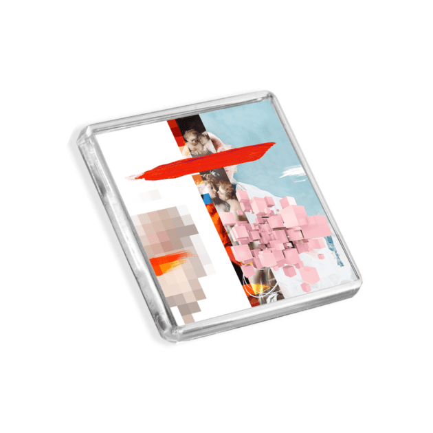 Image of Biffy Clyro - Myth of Happily Ever After album cover-inspired fridge magnet on a white background