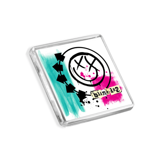 Image of Blink 182 - Blink 182 album cover-inspired fridge magnet on a white background