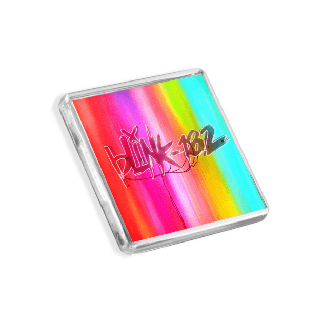 Image of Blink 182 - Nine album cover-inspired fridge magnet on a white background