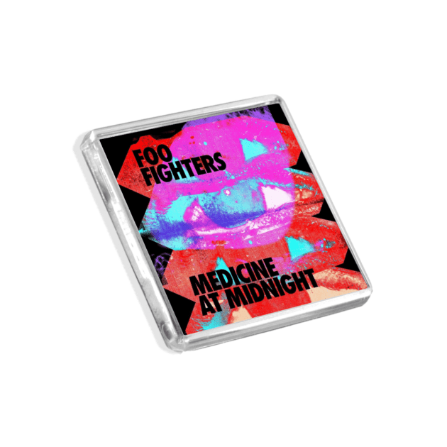 Image of Foo Fighters - Medicine At Midnight album cover-inspired fridge magnet on a white background