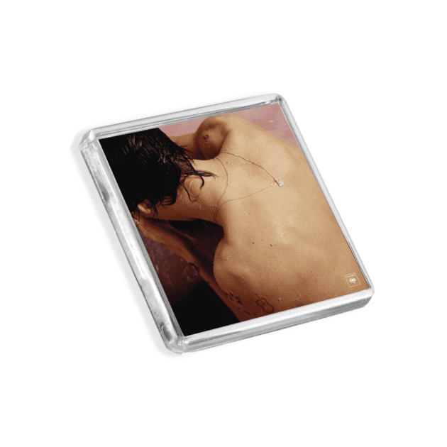 Image of Harry Styles - Harry Styles album cover-inspired fridge magnet on a white background