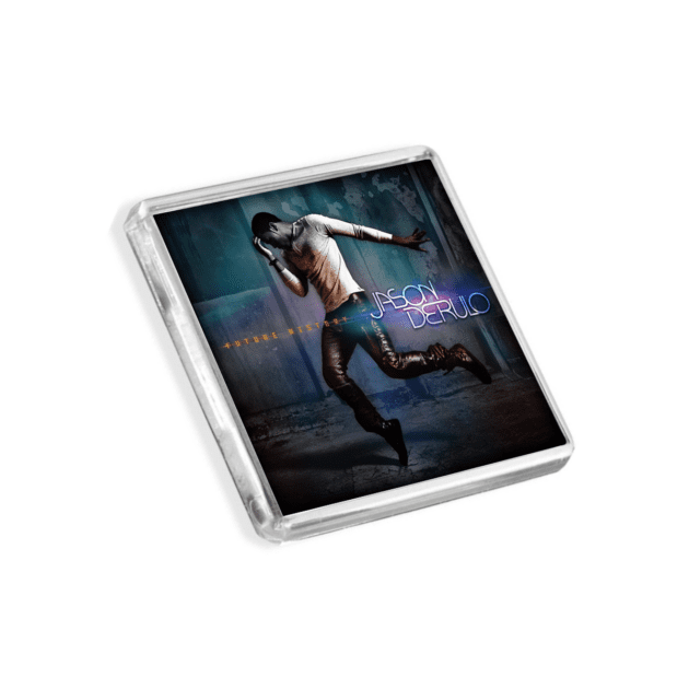Image of Jason Derulo - Future History album cover-inspired fridge magnet on a white background