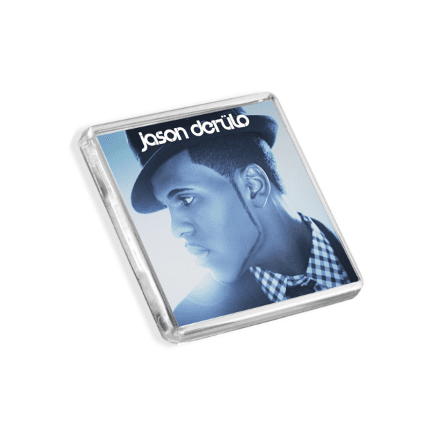 Image of Jason Derulo - Jason Derulo album cover-inspired fridge magnet on a white background