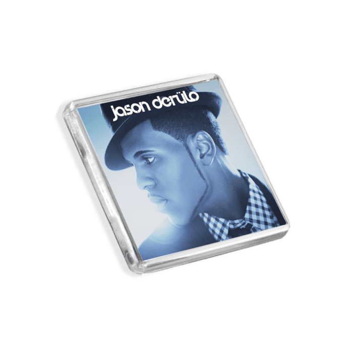Image of Jason Derulo - Jason Derulo album cover-inspired fridge magnet on a white background