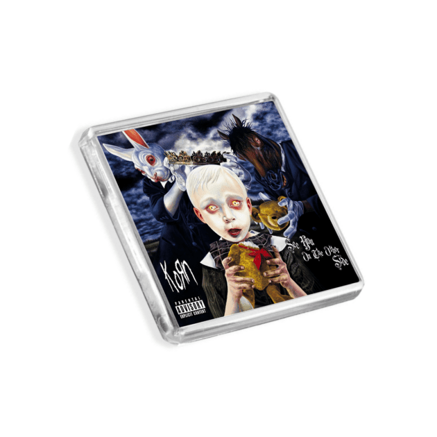 Image of Korn - See You On The Other Side album cover-inspired fridge magnet on a white background