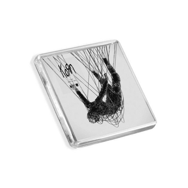 Image of Korn - The Nothing album cover-inspired fridge magnet on a white background