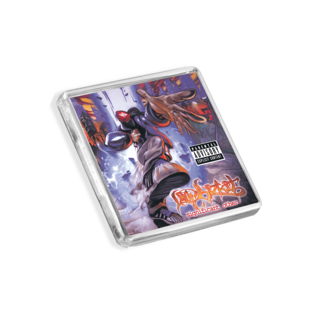 Image of Limp Bizkit - Significant Other album cover-inspired fridge magnet on a white background