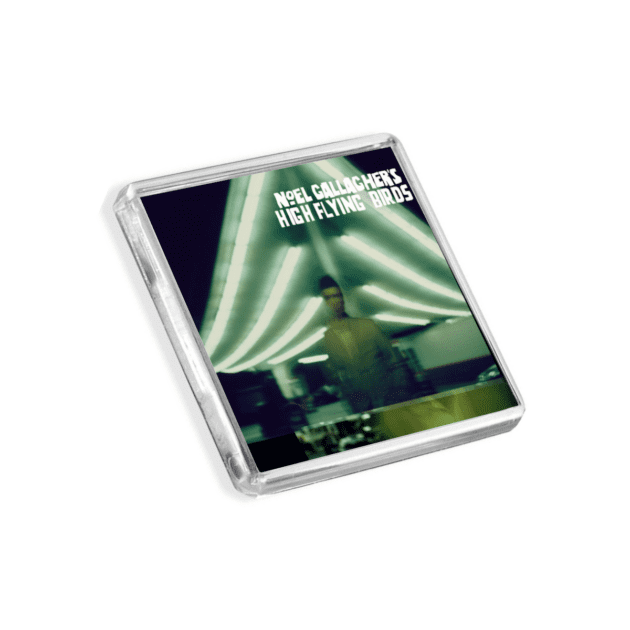 Image of Noel Gallagher - High Flying Birds album cover-inspired fridge magnet on a white background