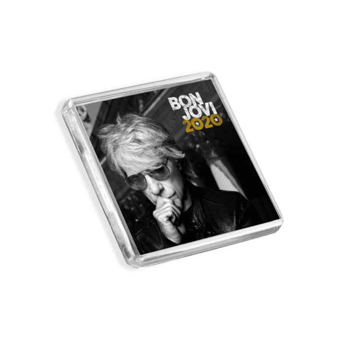 Plastic Bon Jovi - 2020 magnet on a white background