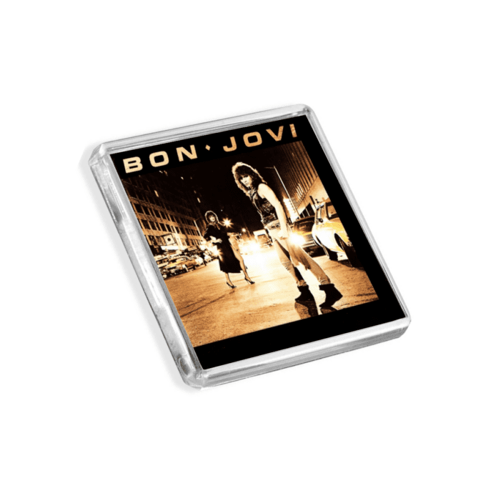 Plastic Bon Jovi - Bon Jovi magnet on a white background