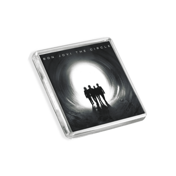 Plastic Bon Jovi - The Circle magnet on a white background