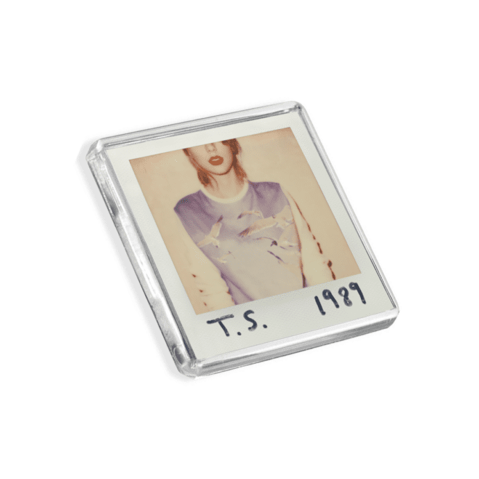Plastic Taylor Swift - 1989 magnet on a white background