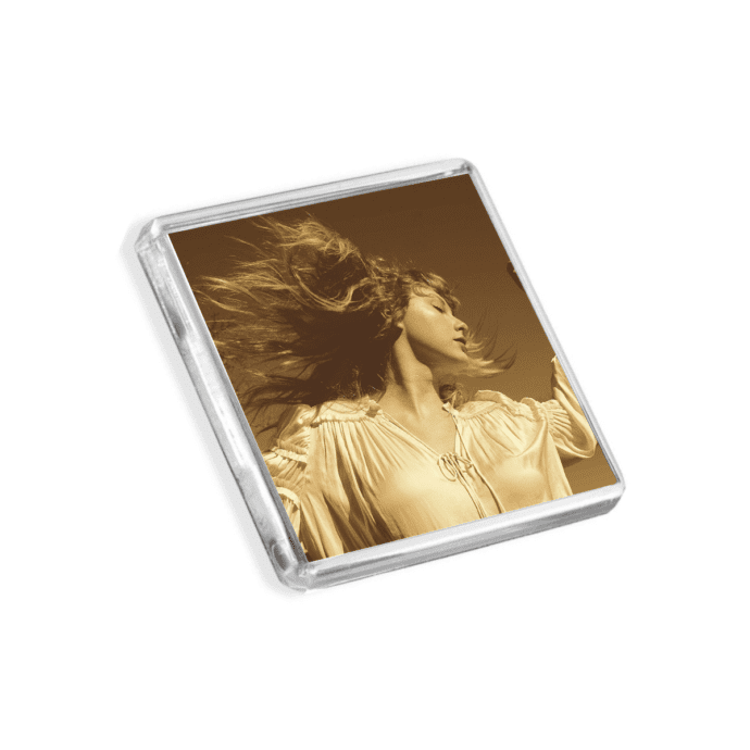Plastic Taylor Swift - Fearless (Taylor's Version) magnet on a white background