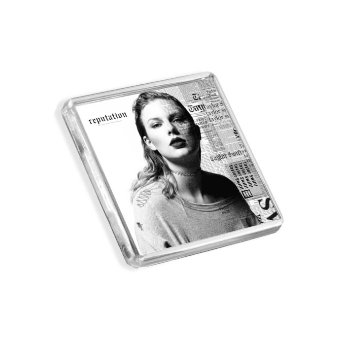 Plastic Taylor Swift - Reputation magnet on a white background