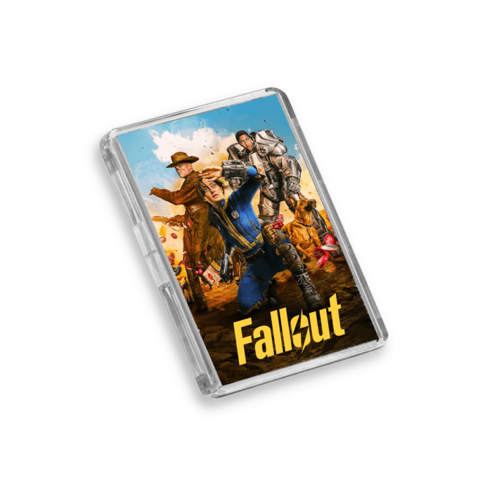 Fallout TV Series fridge magnet on a white background