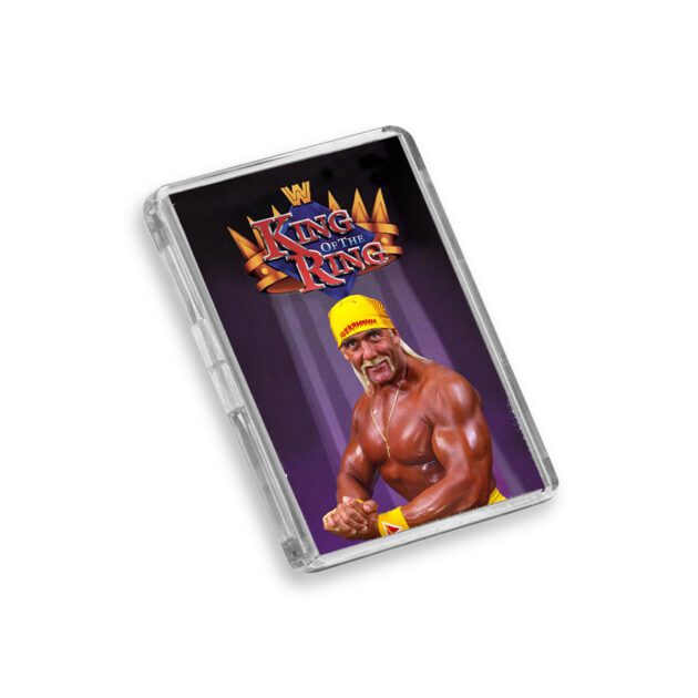 Plastic WWE King of the Ring 1993 fridge magnet on white background