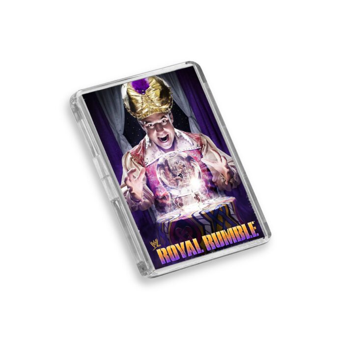 Plastic WWE Royal Rumble 2012 fridge magnet on white background