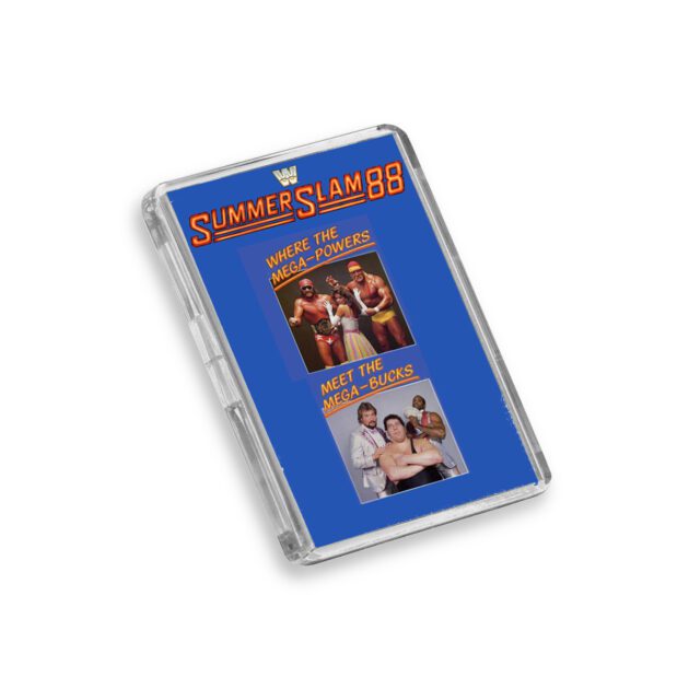 Plastic WWE Summer Slam 1988 fridge magnet on white background