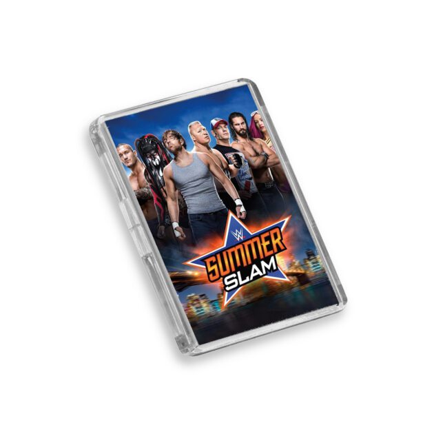 Plastic WWE Summer Slam 20016 fridge magnet on white background