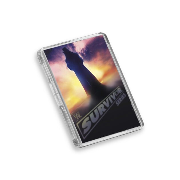 Plastic WWE Survivor Series 2005 fridge magnet on white background