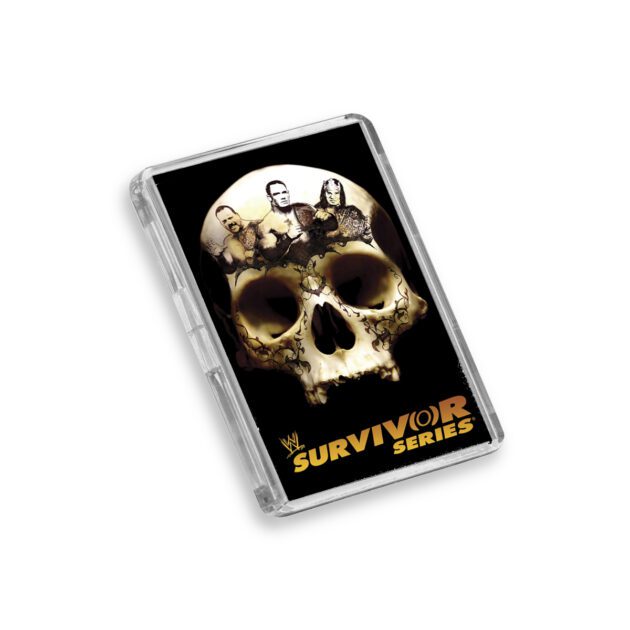Plastic WWE Survivor Series 2006 fridge magnet on white background