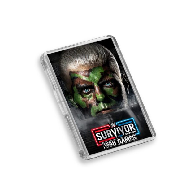 Plastic WWE Survivor Series 2023 fridge magnet on white background