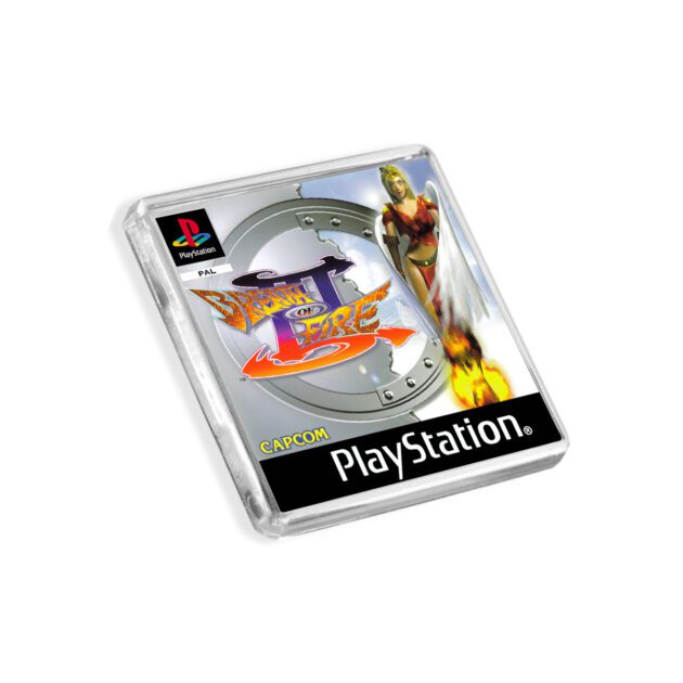 Plastic Breath of Fire 3 PS1 fridge magnet on a white background