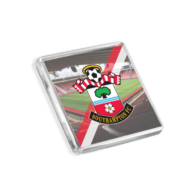 Plastic Southampton fridge magnet on a white background